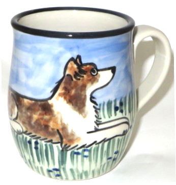 Australian Shepard Red Merle -Deluxe Mug - Click Image to Close